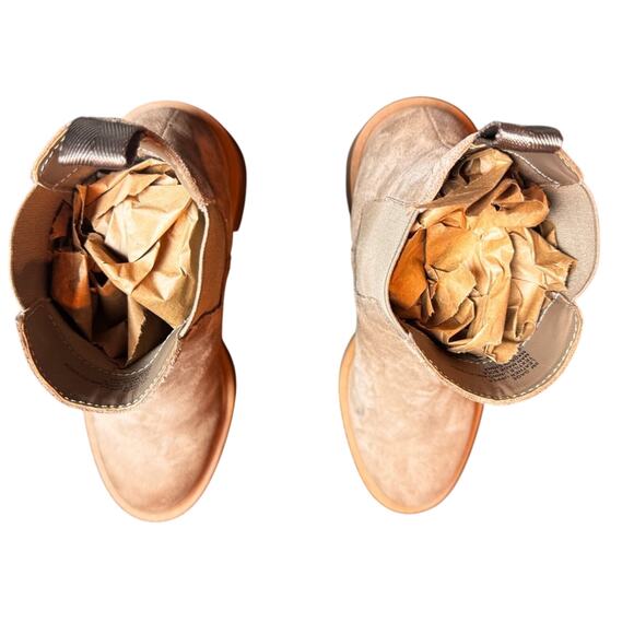 Dolce Vita Gage Crepe Gore Suede Chunky Block Heel Ankle Boot Size 9 M - Picture 12 of 16